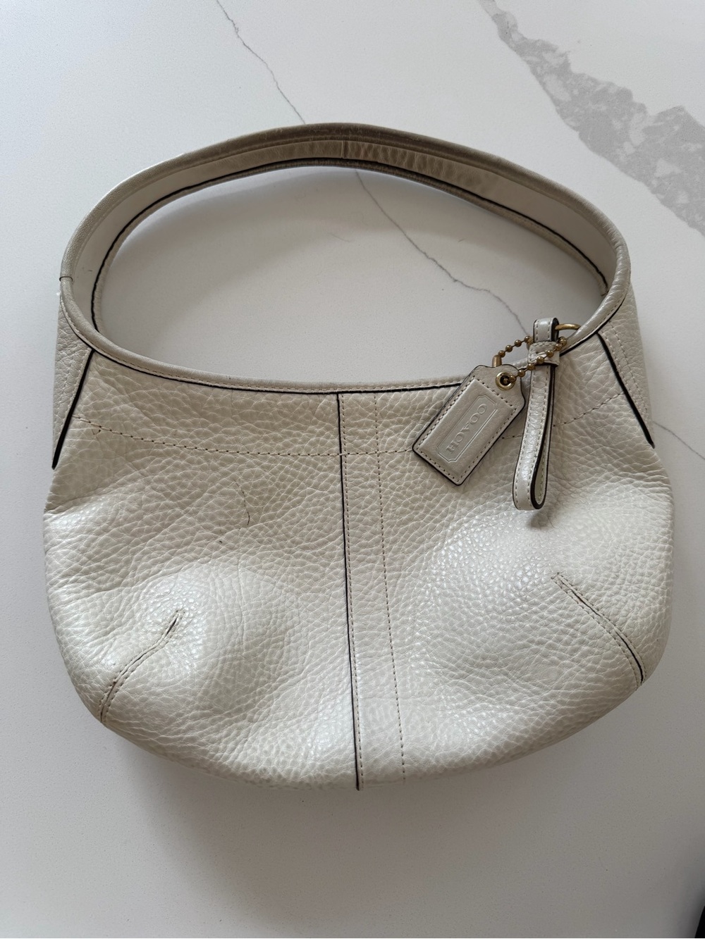 Small coach white ergo shoulder bag